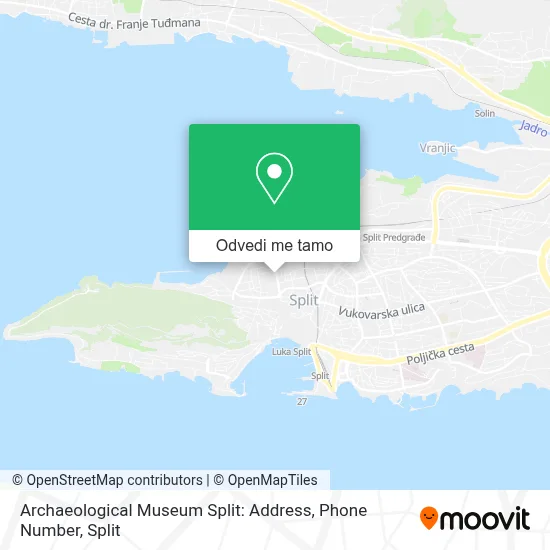 Karta Archaeological Museum Split: Address, Phone Number