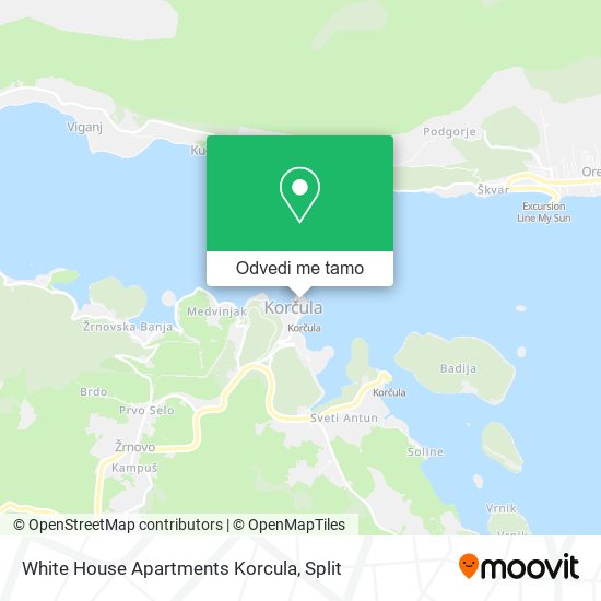 Karta White House Apartments Korcula