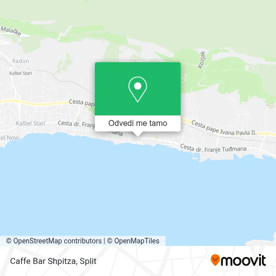 Karta Caffe Bar Shpitza