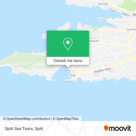 Karta Split Sea Tours