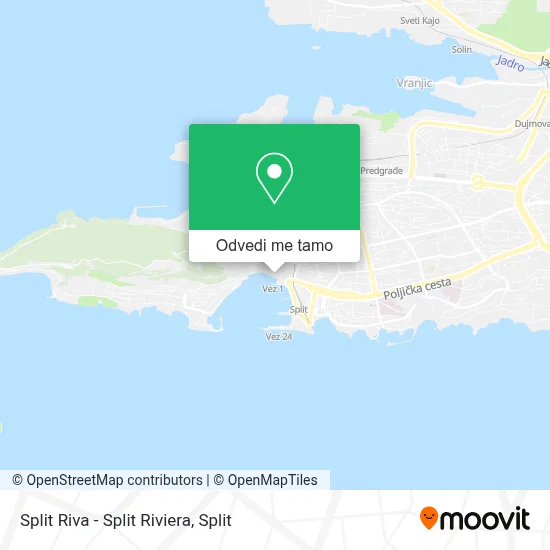 Karta Split Riva - Split Riviera