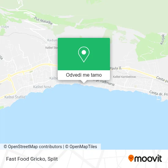 Karta Fast Food Gricko