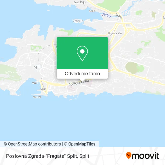 Karta Poslovna Zgrada-"Fregata" Split