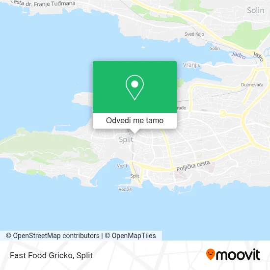 Karta Fast Food Gricko