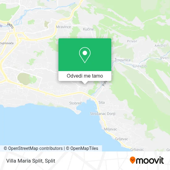 Karta Villa Maria Split