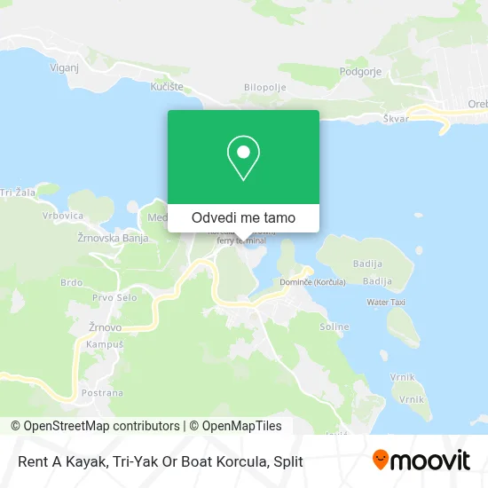 Karta Rent A Kayak, Tri-Yak Or Boat Korcula