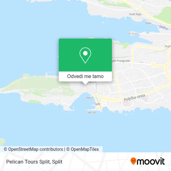 Karta Pelican Tours Split