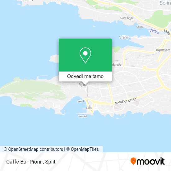 Karta Caffe Bar Pionir