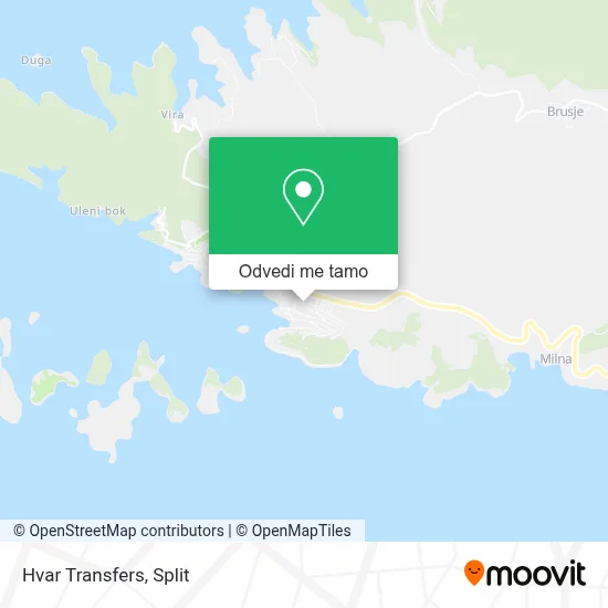 Karta Hvar Transfers
