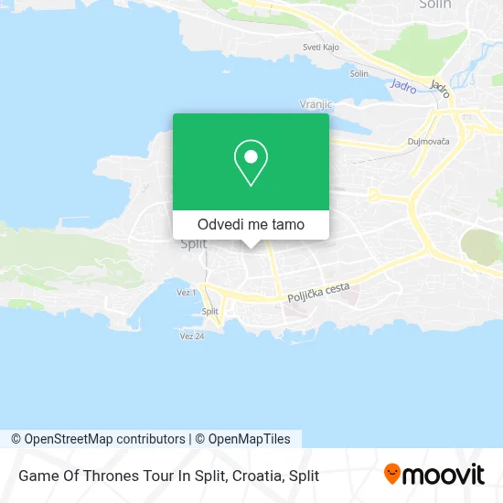Karta Game Of Thrones Tour In Split, Croatia