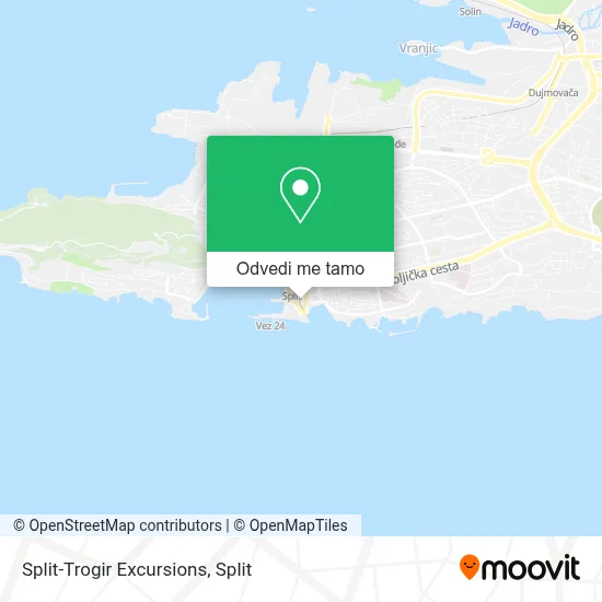 Karta Split-Trogir Excursions