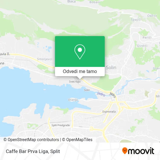 Karta Caffe Bar Prva Liga