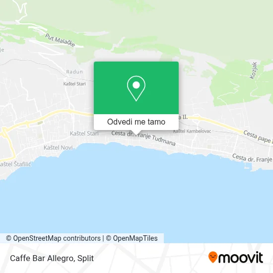 Karta Caffe Bar Allegro