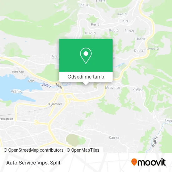 Karta Auto Service Vips