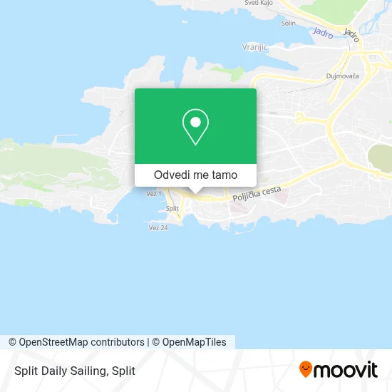 Karta Split Daily Sailing