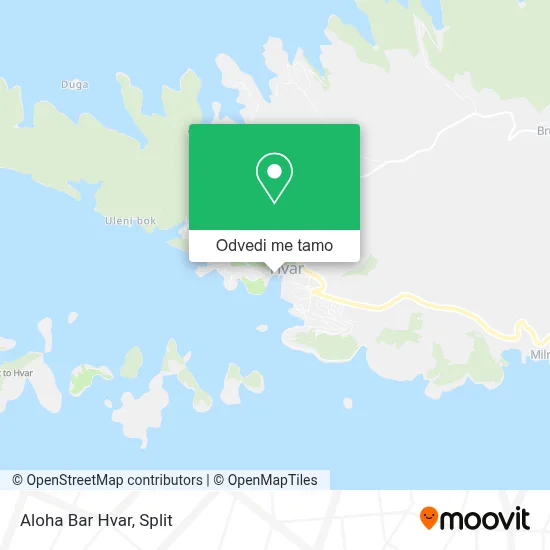 Karta Aloha Bar Hvar