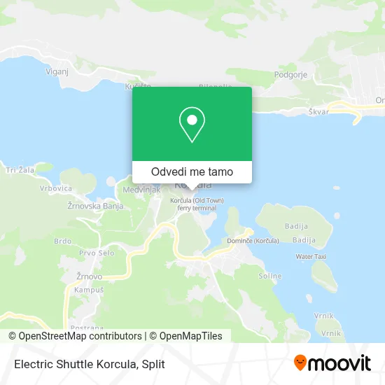 Karta Electric Shuttle Korcula
