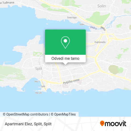 Karta Apartmani Elez, Split