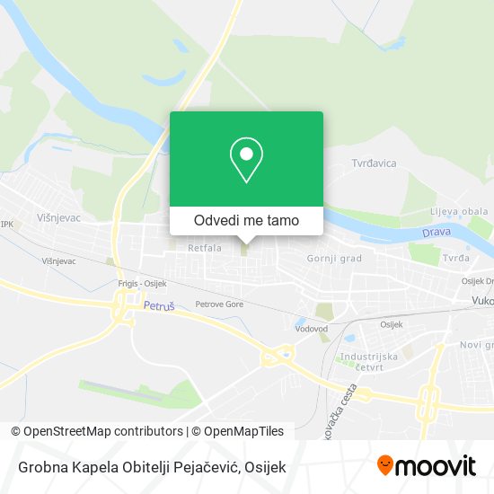Karta Grobna Kapela Obitelji Pejačević