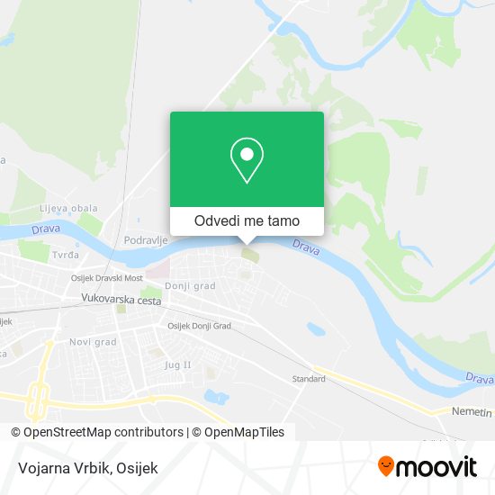 Karta Vojarna Vrbik