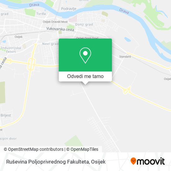 Karta Ruševina Poljoprivrednog Fakulteta
