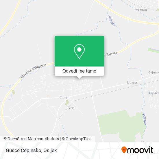 Karta Gušće Čepinsko