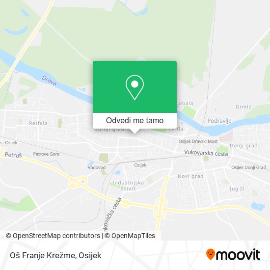 Karta Oš Franje Krežme