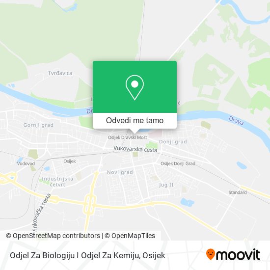 Karta Odjel Za Biologiju I Odjel Za Kemiju