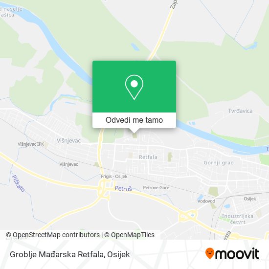Karta Groblje Mađarska Retfala