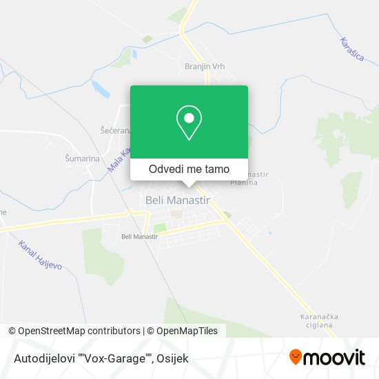 Karta Autodijelovi ""Vox-Garage""