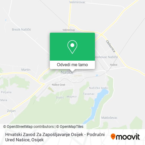 Karta Hrvatski Zavod Za Zapošljavanje Osijek - Područni Ured Našice