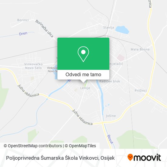 Karta Poljoprivredna Šumarska Škola Vinkovci