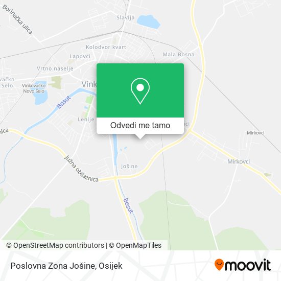Karta Poslovna Zona Jošine