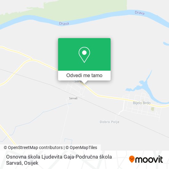 Karta Osnovna škola Ljudevita Gaja-Područna škola Sarvaš