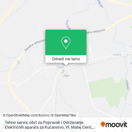 Karta Tehno servis, obrt za Popravak i Održavanje Električnih aparata za Kućanstvo, Vl. Matej Cerić, Josi