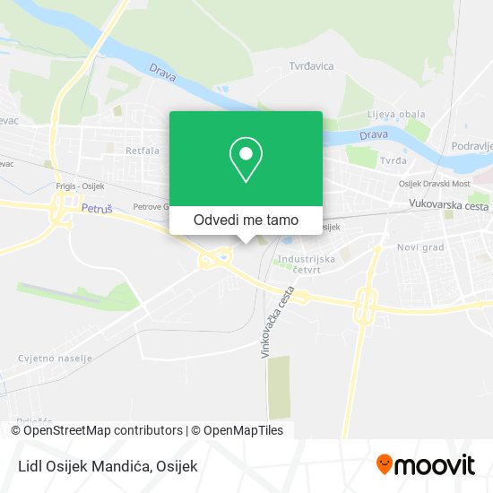 Karta Lidl Osijek Mandića