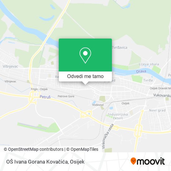 Karta OŠ Ivana Gorana Kovačića