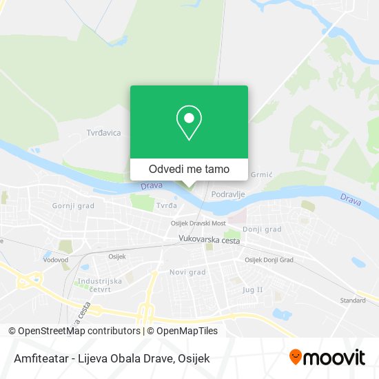 Karta Amfiteatar - Lijeva Obala Drave