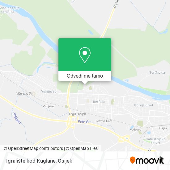 Karta Igralište kod Kuglane