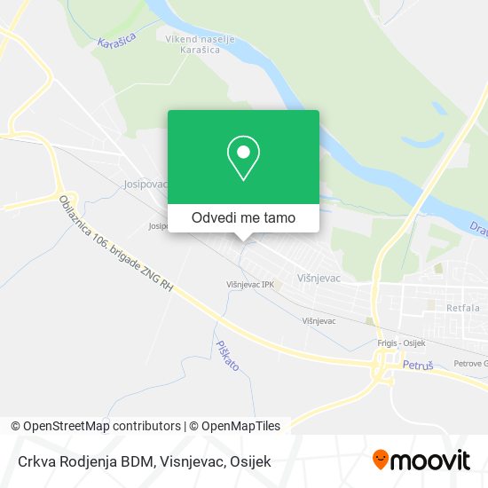 Karta Crkva Rodjenja BDM, Visnjevac