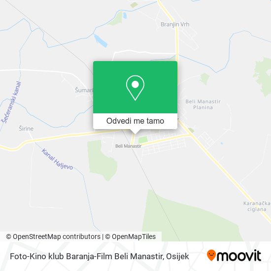 Karta Foto-Kino klub Baranja-Film Beli Manastir