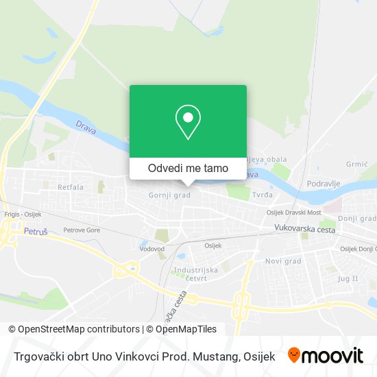 Karta Trgovački obrt Uno Vinkovci Prod. Mustang