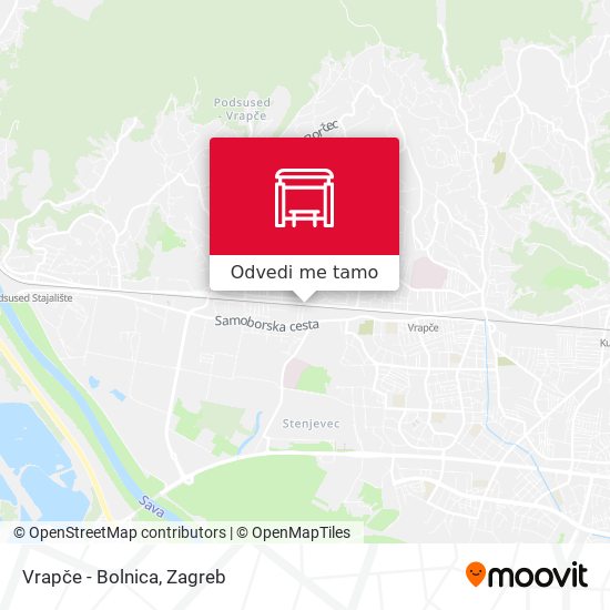 Karta Vrapče - Bolnica