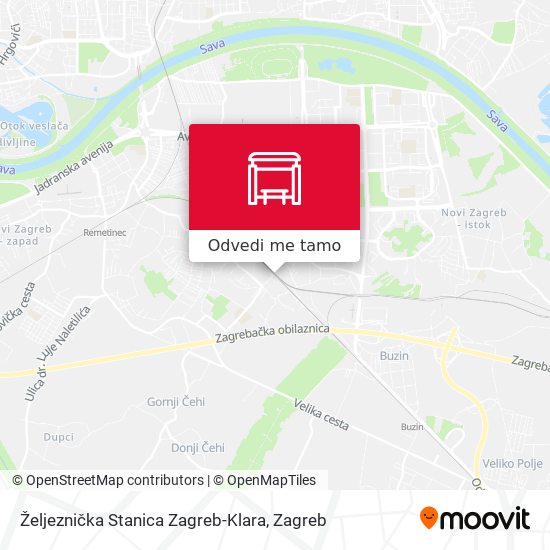 Karta Željeznička Stanica Zagreb-Klara