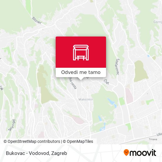 Karta Bukovac - Vodovod