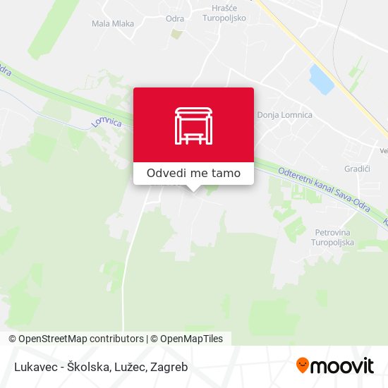 Karta Lukavec - Školska, Lužec