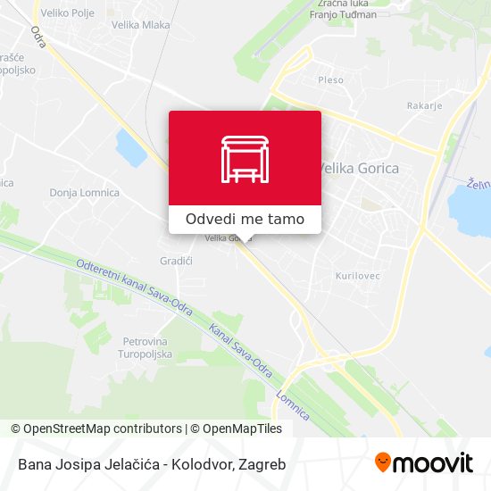 Karta Bana Josipa Jelačića - Kolodvor