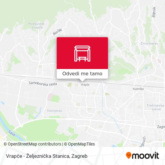 Karta Vrapče - Željeznička Stanica