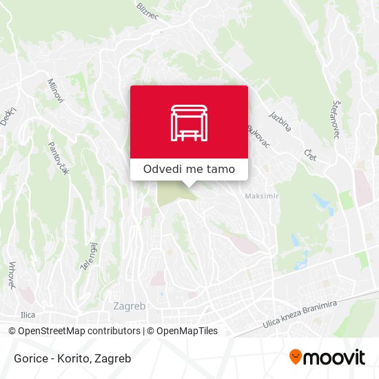 Karta Gorice - Korito