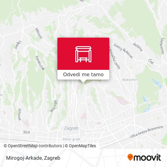 Karta Mirogoj-Arkade